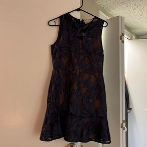 Navy blue floral detail Michael Kors dress